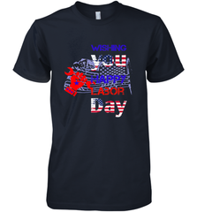 Happy labor day wishes USA flag for men and woman Men's Premium T-Shirt Men's Premium T-Shirt - FordPhuMy