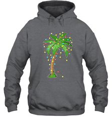 Christmas Lights Palm Tree Beach Funny Tropical Xmas Gift Hooded Sweatshirt Hooded Sweatshirt - FordPhuMy