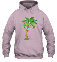 Christmas Lights Palm Tree Beach Funny Tropical Xmas Gift Hooded Sweatshirt Hooded Sweatshirt - FordPhuMy