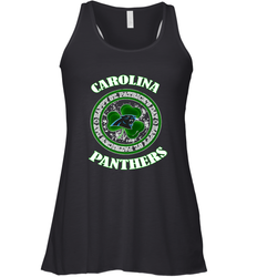 NFL Carolina Panthers Logo Happy St Patrick's Day Women's Racerback Tank