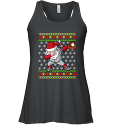 Christmas Dabbing Santa Baseball Gift Women's Racerback Tank