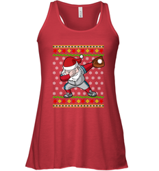 Christmas Dabbing Santa Baseball Gift Women's Racerback Tank