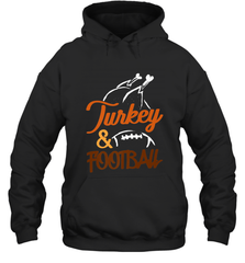 Turkey And Football Thanksgiving Day Football Fan Holiday Hooded Sweatshirt Hooded Sweatshirt - FordPhuMy