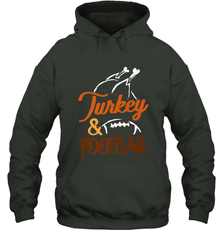 Turkey And Football Thanksgiving Day Football Fan Holiday Hooded Sweatshirt Hooded Sweatshirt - FordPhuMy