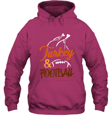 Turkey And Football Thanksgiving Day Football Fan Holiday Hooded Sweatshirt Hooded Sweatshirt - FordPhuMy
