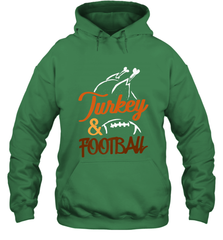Turkey And Football Thanksgiving Day Football Fan Holiday Hooded Sweatshirt Hooded Sweatshirt - FordPhuMy
