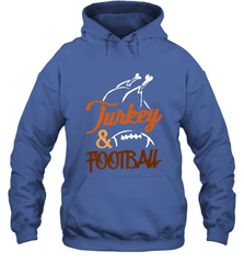Turkey And Football Thanksgiving Day Football Fan Holiday Hooded Sweatshirt Hooded Sweatshirt - FordPhuMy