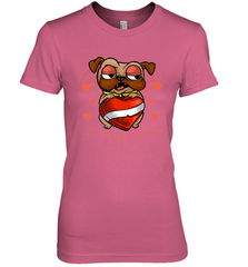 I Pug You Cute Valentines Day Love Heart Pug Dog Valentine Women's Premium T-Shirt Women's Premium T-Shirt - FordPhuMy