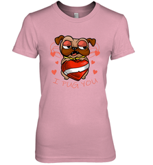 I Pug You Cute Valentines Day Love Heart Pug Dog Valentine Women's Premium T-Shirt Women's Premium T-Shirt - FordPhuMy