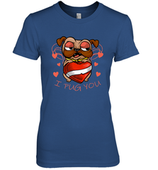 I Pug You Cute Valentines Day Love Heart Pug Dog Valentine Women's Premium T-Shirt Women's Premium T-Shirt - FordPhuMy