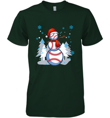 DABBING BASEBALL SNOWMAN _ Christmas Funny Men's Premium T-Shirt Men's Premium T-Shirt - FordPhuMy