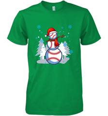 DABBING BASEBALL SNOWMAN _ Christmas Funny Men's Premium T-Shirt Men's Premium T-Shirt - FordPhuMy