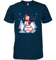 DABBING BASEBALL SNOWMAN _ Christmas Funny Men's Premium T-Shirt Men's Premium T-Shirt - FordPhuMy