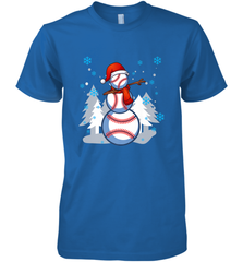 DABBING BASEBALL SNOWMAN _ Christmas Funny Men's Premium T-Shirt Men's Premium T-Shirt - FordPhuMy