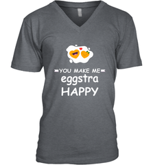 You Make Me Eggstra happy,Funny Valentine His and Her Couple Men's V-Neck Men's V-Neck - FordPhuMy