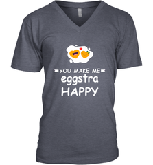 You Make Me Eggstra happy,Funny Valentine His and Her Couple Men's V-Neck Men's V-Neck - FordPhuMy