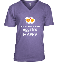 You Make Me Eggstra happy,Funny Valentine His and Her Couple Men's V-Neck Men's V-Neck - FordPhuMy