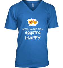 You Make Me Eggstra happy,Funny Valentine His and Her Couple Men's V-Neck Men's V-Neck - FordPhuMy