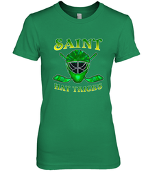 Saint Hat Tricks Ice Hockey Funny St Patricks Day Gift Women's Premium T-Shirt