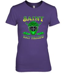 Saint Hat Tricks Ice Hockey Funny St Patricks Day Gift Women's Premium T-Shirt Women's Premium T-Shirt - FordPhuMy