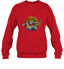 Disney Pixar Toy Story Halloween Moon Group Crewneck Sweatshirt Crewneck Sweatshirt - FordPhuMy