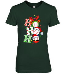 HO HO HO Baseball Santa Hat Christmas Women's Premium T-Shirt Women's Premium T-Shirt - FordPhuMy