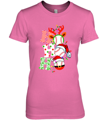 HO HO HO Baseball Santa Hat Christmas Women's Premium T-Shirt Women's Premium T-Shirt - FordPhuMy