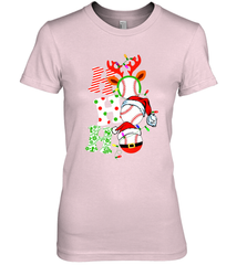 HO HO HO Baseball Santa Hat Christmas Women's Premium T-Shirt Women's Premium T-Shirt - FordPhuMy