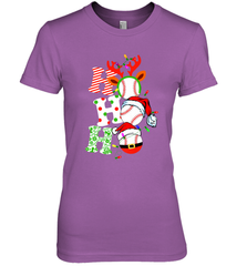 HO HO HO Baseball Santa Hat Christmas Women's Premium T-Shirt Women's Premium T-Shirt - FordPhuMy
