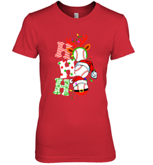 HO HO HO Baseball Santa Hat Christmas Women's Premium T-Shirt Women's Premium T-Shirt - FordPhuMy