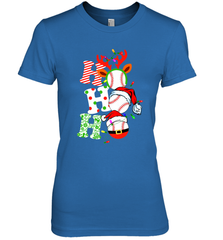 HO HO HO Baseball Santa Hat Christmas Women's Premium T-Shirt Women's Premium T-Shirt - FordPhuMy