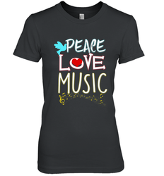 Peace Love Music Hippie Hipster Festival Women's Premium T-Shirt
