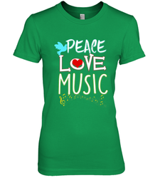 Peace Love Music Hippie Hipster Festival Women's Premium T-Shirt