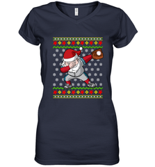 Christmas Dabbing Santa Baseball Gift Women's V-Neck T-Shirt Women's V-Neck T-Shirt - FordPhuMy