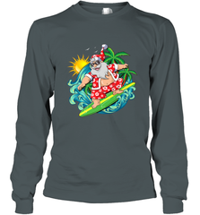 Christmas in July Santa Claus Hawaiian Surfing Gift Surf Long Sleeve T-Shirt Long Sleeve T-Shirt - FordPhuMy
