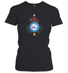 NBA Philadelphia 76ers Logo merry Christmas gilf Women's T-Shirt