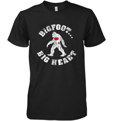 Bigfoot Heart Valentine's Day Lover Art Graphics Great Gift Men's Premium T-Shirt Men's Premium T-Shirt - FordPhuMy