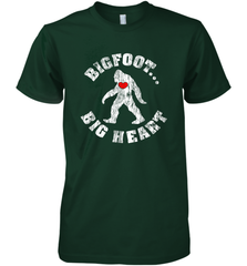 Bigfoot Heart Valentine's Day Lover Art Graphics Great Gift Men's Premium T-Shirt Men's Premium T-Shirt - FordPhuMy