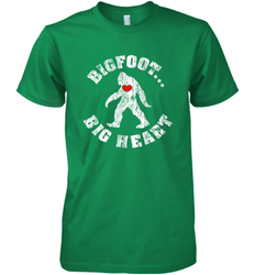 Bigfoot Heart Valentine's Day Lover Art Graphics Great Gift Men's Premium T-Shirt