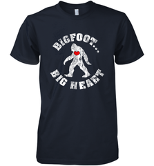 Bigfoot Heart Valentine's Day Lover Art Graphics Great Gift Men's Premium T-Shirt Men's Premium T-Shirt - FordPhuMy