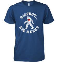 Bigfoot Heart Valentine's Day Lover Art Graphics Great Gift Men's Premium T-Shirt Men's Premium T-Shirt - FordPhuMy
