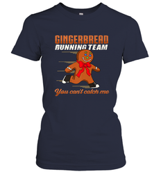 Christmas Gingerbread Man Cookie Gingerbread Running Team Women's T-Shirt
