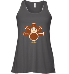 Funny Football Turkey Fall Thanksgiving Football Women's Racerback Tank Women's Racerback Tank - FordPhuMy