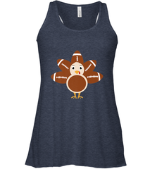Funny Football Turkey Fall Thanksgiving Football Women's Racerback Tank Women's Racerback Tank - FordPhuMy