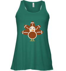Funny Football Turkey Fall Thanksgiving Football Women's Racerback Tank Women's Racerback Tank - FordPhuMy