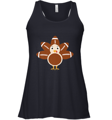 Funny Football Turkey Fall Thanksgiving Football Women's Racerback Tank Women's Racerback Tank - FordPhuMy