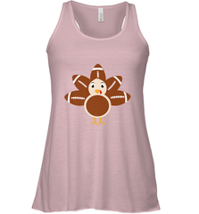 Funny Football Turkey Fall Thanksgiving Football Women's Racerback Tank Women's Racerback Tank - FordPhuMy