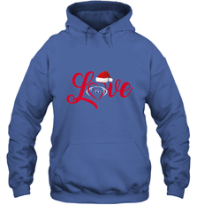 NFL Tennessee Titans Logo Christmas Santa Hat Love Heart Football Team Hooded Sweatshirt Hooded Sweatshirt - FordPhuMy