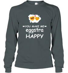 You Make Me Eggstra happy,Funny Valentine His and Her Couple Long Sleeve T-Shirt Long Sleeve T-Shirt - FordPhuMy