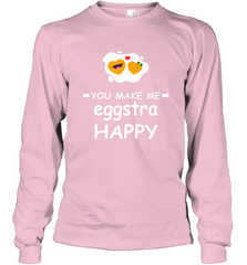 You Make Me Eggstra happy,Funny Valentine His and Her Couple Long Sleeve T-Shirt Long Sleeve T-Shirt - FordPhuMy